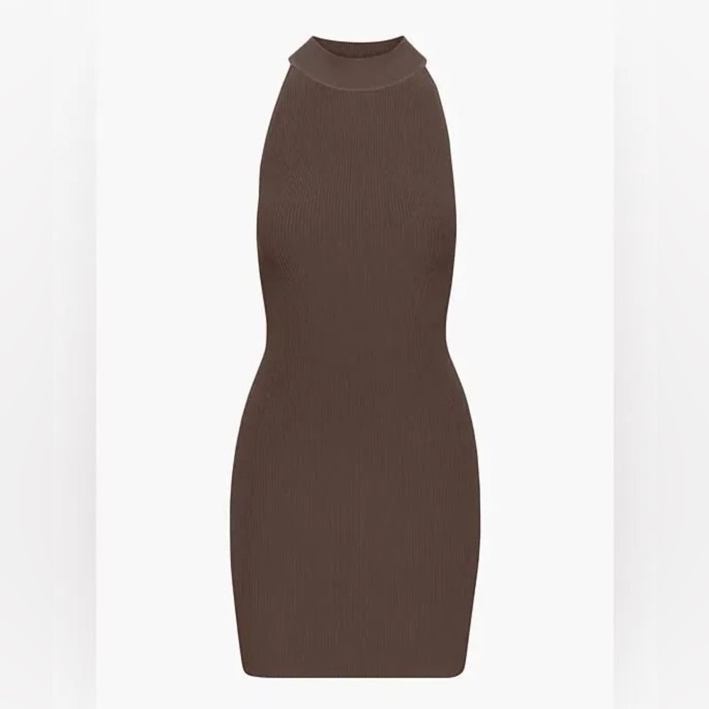 Aritzia Babaton Sculpt Knit Dress - Brown